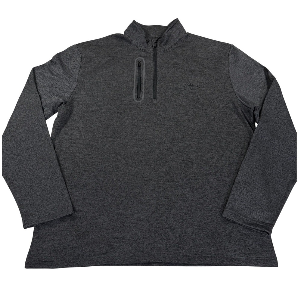 Callaway Golf Pullover Mens XL Gray Heather 1/4 Zip Performance Stretch Top